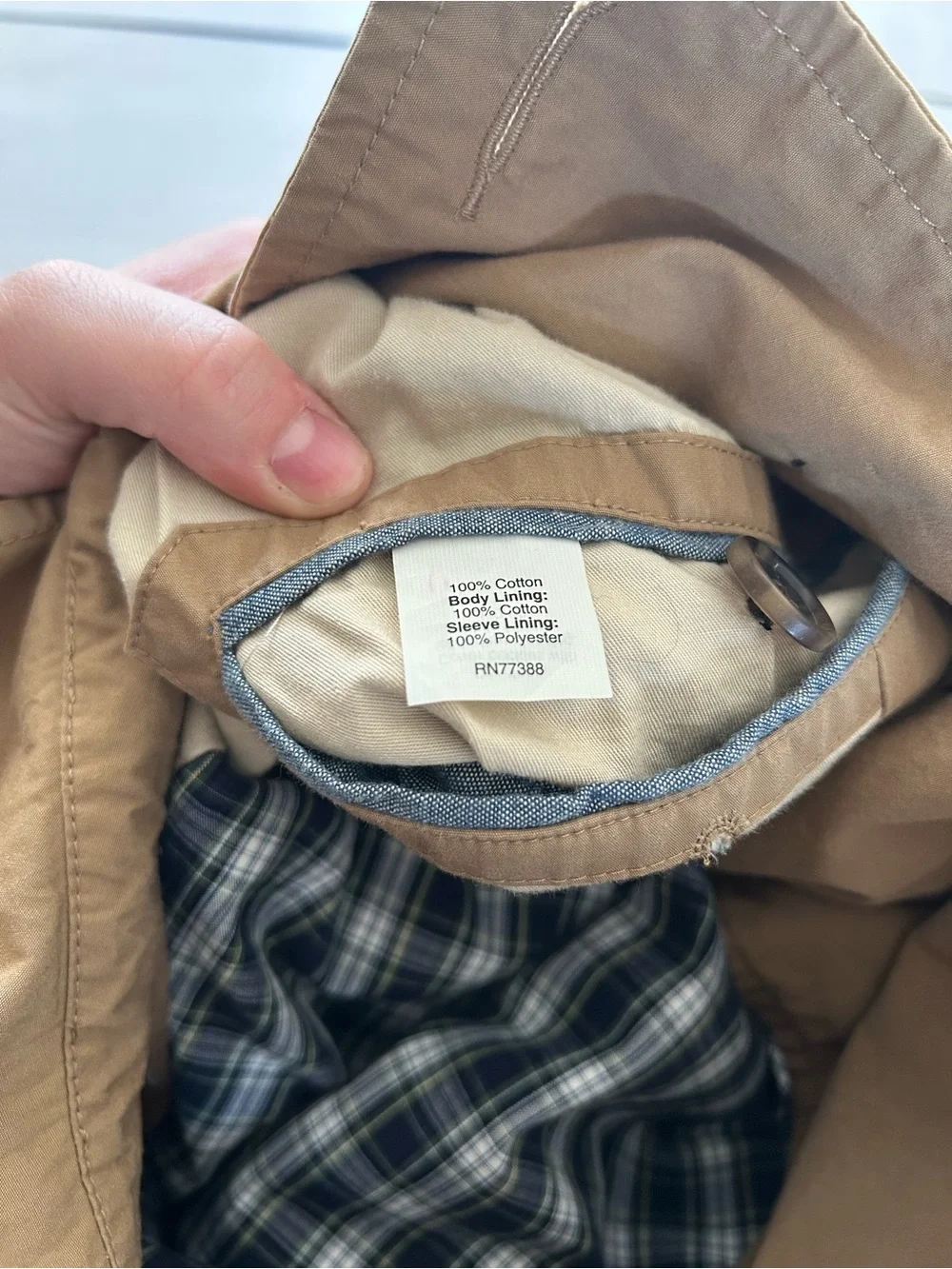 J. Crew Khaki Tan Double-Breasted Trench Coat